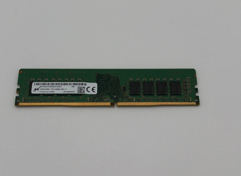 16 GB DDR4 UDIMM RAM - Desktop RAM - Micron MTA16ATF2G64AZ-2G6H1 - 2Rx8 - 2666 MHz - PC4-2666V