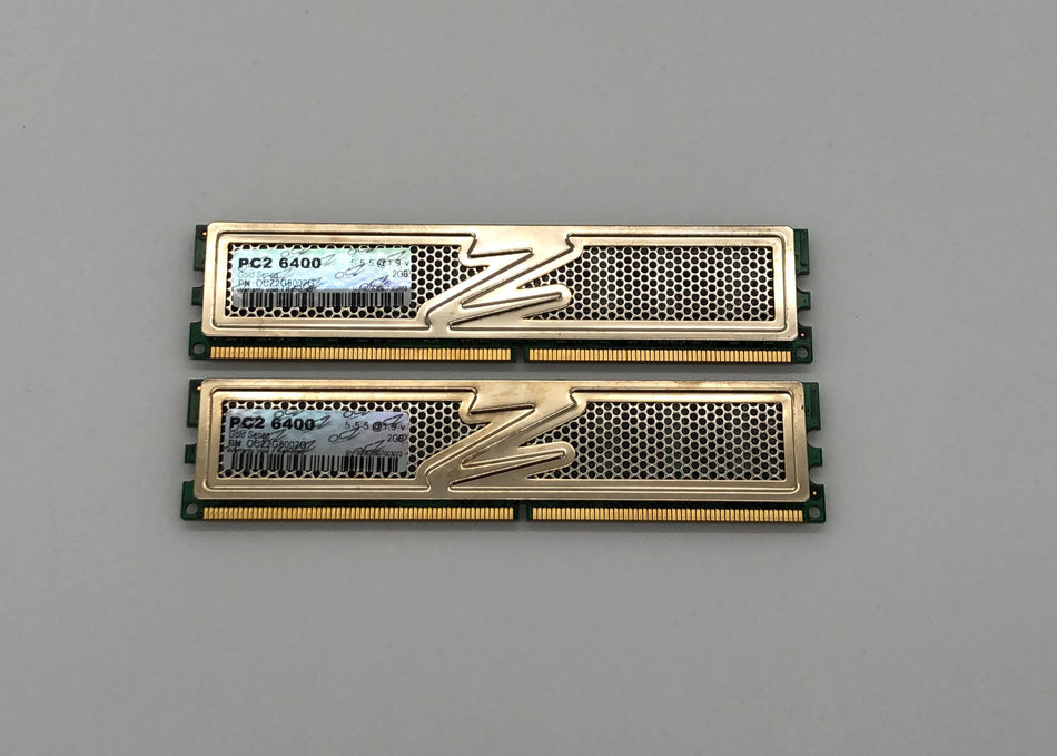 4 GB (2x2GB) DDR2 UDIMM RAM - OCZ 2G8002G - DDR2 800 MHz - PC2-6400U