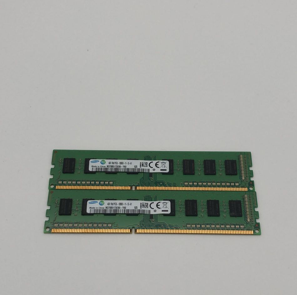 8 GB (2x4GB) DDR3 UDIMM RAM - Samsung M378B5173EB0-YK0 - DDR3 1600 MHz - PC3L-12800U
