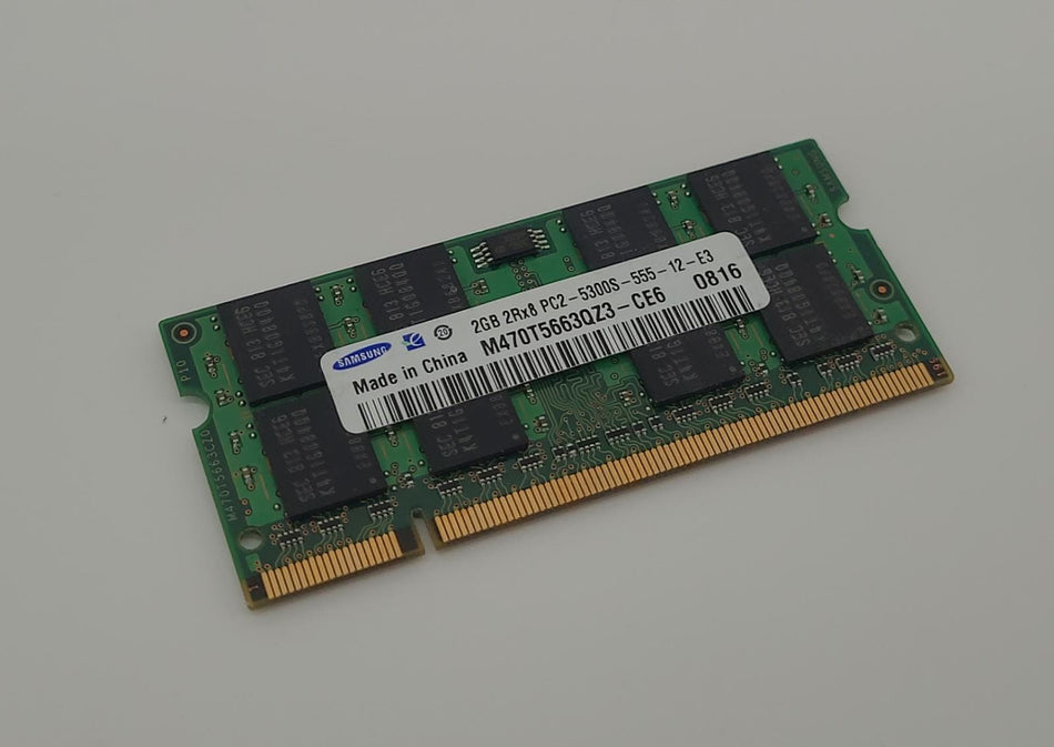 2GB DDR2 SO-DIMM RAM - Laptop RAM - Samsung M470T5663QZ3-CE6 - 2Rx8 - PC2-5300S