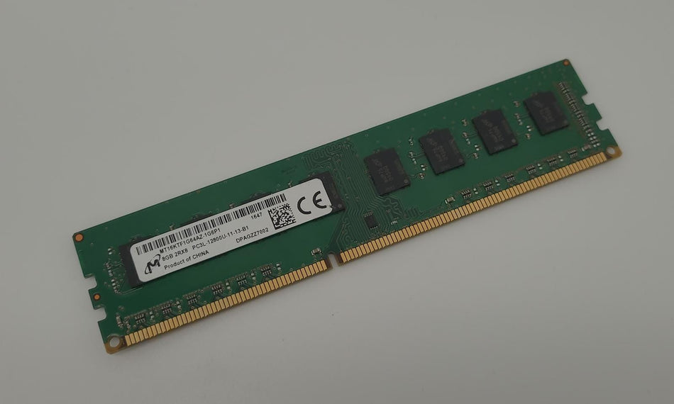 8 GB DDR3 UDIMM RAM - Micron MT16KTF1G64AZ-1G6P1 - PC3L-12800U - DDR3L 1600 MHz