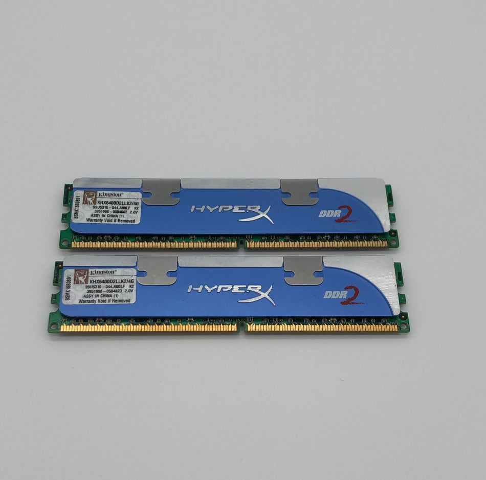 4 GB (2x2GB) DDR2 UDIMM RAM - Kingston KHX6400D2LLK2/4G - DDR2 800 MHz - PC2-6400U