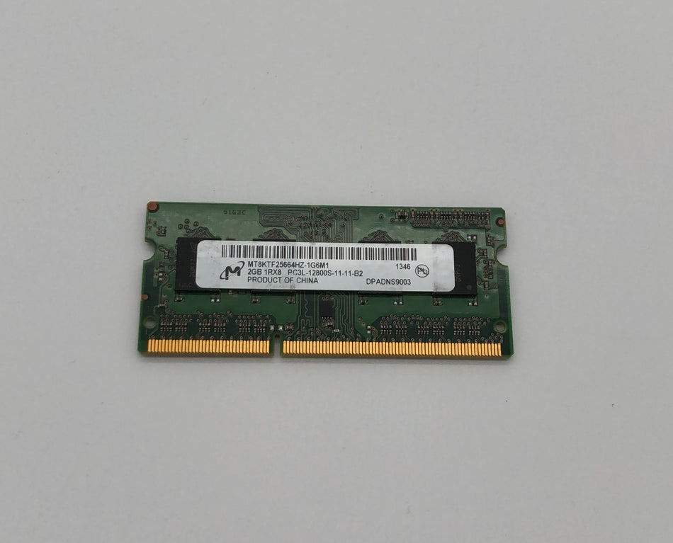 2 GB DDR3 SO-DIMM RAM - Laptop RAM - Micron MT8KTF25664HZ-1G6M1 - 1Rx8 - PC3L-12800S