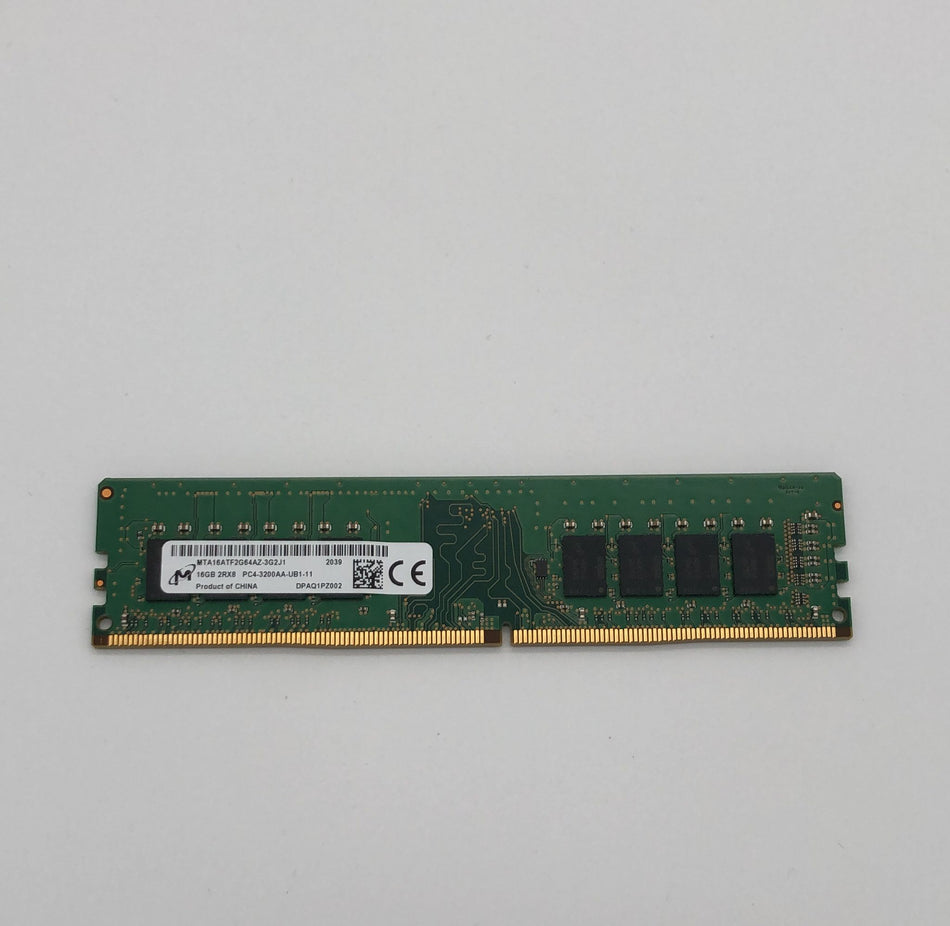 16 GB DDR4 UDIMM RAM - Desktop RAM - Micron MTA16ATF2G64AZ-3G2J1 - 2Rx8 - 3200 MHz