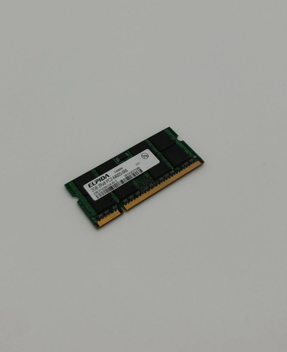 2GB DDR2 SO-DIMM RAM - Laptop RAM - Elpida EBE21UE8ACSA-8G-E - 2Rx8 - PC2-6400S